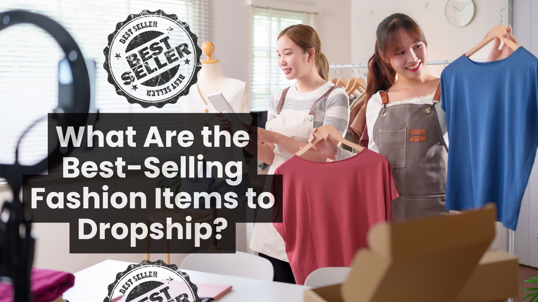 Best-selling fashion items for dropshipping displayed by boutique owners, representing high-demand clothing for Shopify stores